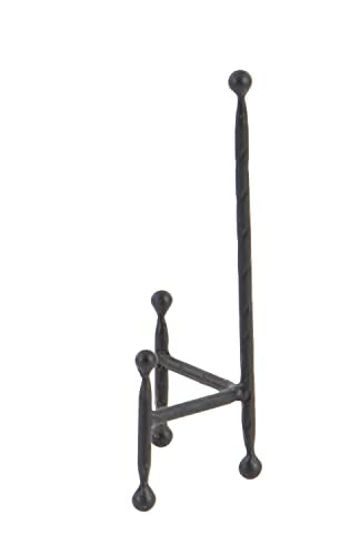 Deco 79 Metal Display Easel Tabletop Easel with Ball Details, Set of 3 Display Stand 12", 10", 8"H, Black - color: Black