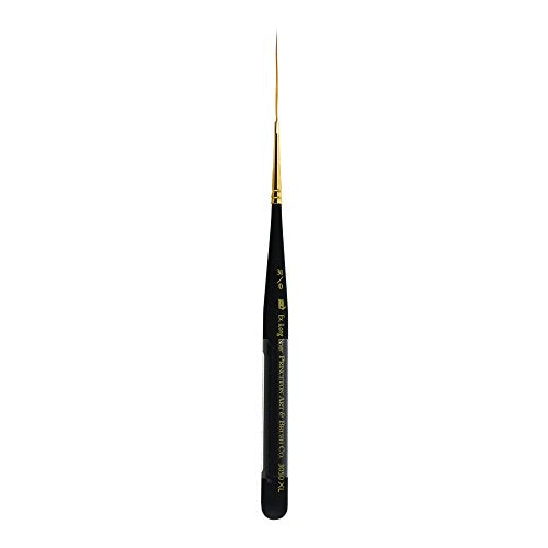 Princeton Mini-Detailer Liner Brush, Synthetic, Short Handle, Size 30/0 inch, 1 Count - color: Black, size: 30/0