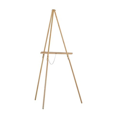 Studio Designs Wood A-Frame Tripod Display Easel Stand – Adjustable Wooden Art Stand for Canvas, Painting, Signage, Posters, Wedding Décor & Event Displays, Natural