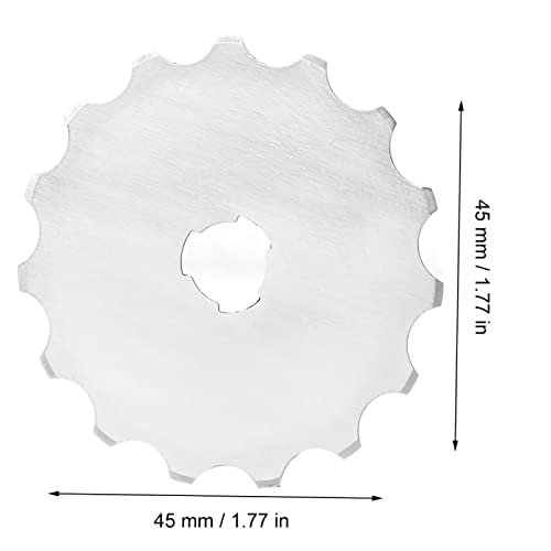 RotaryCutter Blade, 5pcs 45mm Crochet EdgeRotary Cutter Blade With High Wear For Cutting Crafts And Artwork Of Fabric Paper Ect