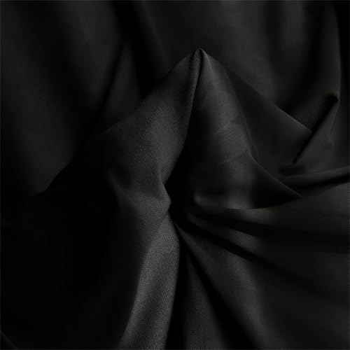 Manyshofu Black Mesh Fabric by The Yard 4-Way Stretch, 60 Wide (1 Yard) - color: Black, size: 1 Yard