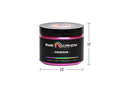 Eye Candy Pigments Premium Red Mica Powder - Crimson (50gr) - for Epoxy, Resin, Soap, Paint, Woodworking, Acrylic Pouring, Bath Bombs, Fishing Lures - DIY Arts and Crafts Additive - color: Crimson Red