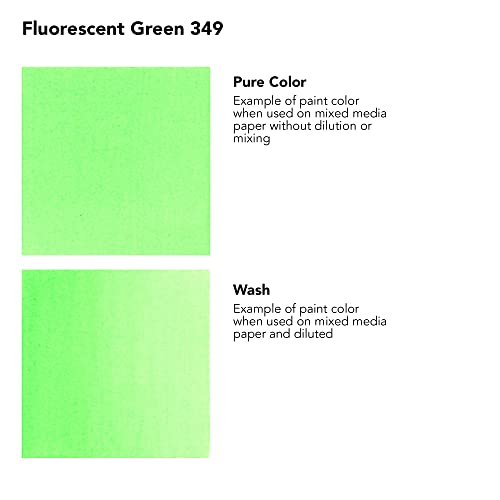 Daler-Rowney FW Acrylic Ink Bottle Fluorescent Green - Versatile Acrylic Drawing Ink for Artists and Students - Permanent Calligraphy Ink - Archival Ink for Illustrating and More