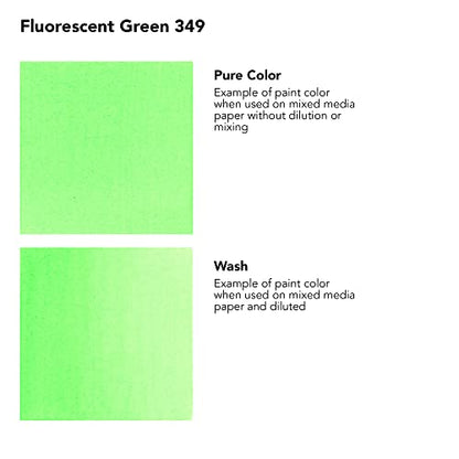 Daler-Rowney FW Acrylic Ink Bottle Fluorescent Green - Versatile Acrylic Drawing Ink for Artists and Students - Permanent Calligraphy Ink - Archival Ink for Illustrating and More