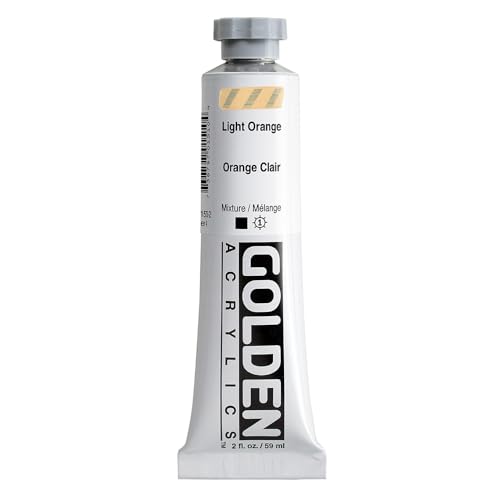 GOLDEN Heavy Body Acrylics, Light Orange, 2 fl. oz. Tube, Professional Acrylic Paint, Opaque