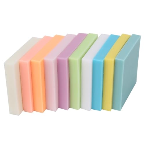 Rubber Stamp Carving Blocks, PVC, Assorted Colors, 10 Pcs