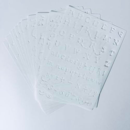 12 Pcs Letter Number Symbol Stencils, 7 x 5 Inch Reusable Templates for Diary, Planner, Scrapbook & School Projects - color: 12 Letter Number