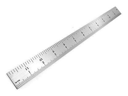 Benchmark Tools 466729 Rigid 4R 12 Inch Rigid 4R Machinist Rule with 1/8, 1/16, 1/32 and 1/64 Markings Tempered Stainless Steel with Brushed Finish Conforms to EEC-1 Accuracy Standards (1)