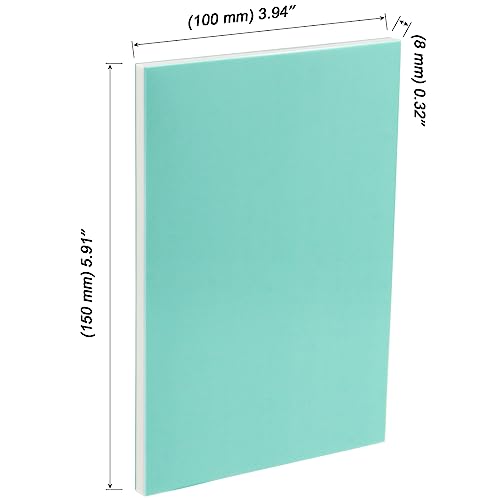MOUYAT 10 Pack 4 x 6 Inch Green White Rubber Carving Blocks, Linoleum Block Stamp for Printmaking, Soft Rubber Crafts, DIY Craft Project - color: Green, size: 4x6 Inch 10 PCS