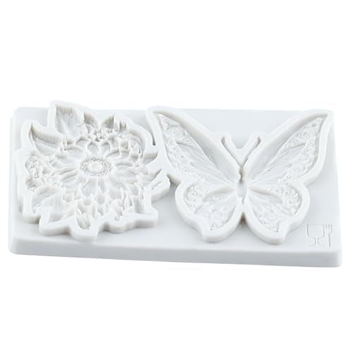 Butterfly Flower Polymer Clay Molds Butterfly Floral Silicone Mold - color: Style F