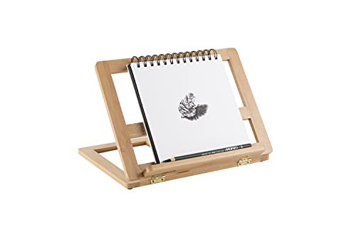 Creative Mark Tao Bamboo Painting Desk Easel and Drawing Stand - Durable Design with Adjustable Angles Lightweight Art Easel for Drawing and Painting - Natural Finish- Ideal for Artist
