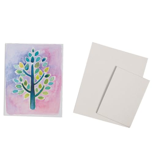 S&S Worldwide Watercolor Paper Panel, 5" Width, 7" Length, Pack of 12 | Watercolor paper mounted on heavy chipboard, For both dry brush work and light wet washes