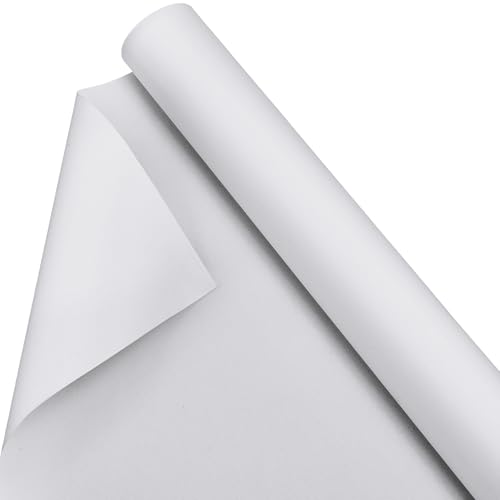Kinlop 36 Inch x 10 Feet Double Primed Cotton Canvas White Canvas Roll for Oil and Acrylic Paint - color: White, size: 36 Inch X 10 Feet