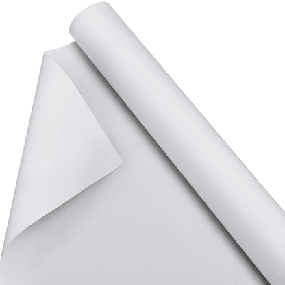 Kinlop 48 x 10 Feet Inch Double Primed Cotton Canvas White Canvas Roll for Oil and Acrylic Paint - color: White, size: 48 Inch X 10 Feet