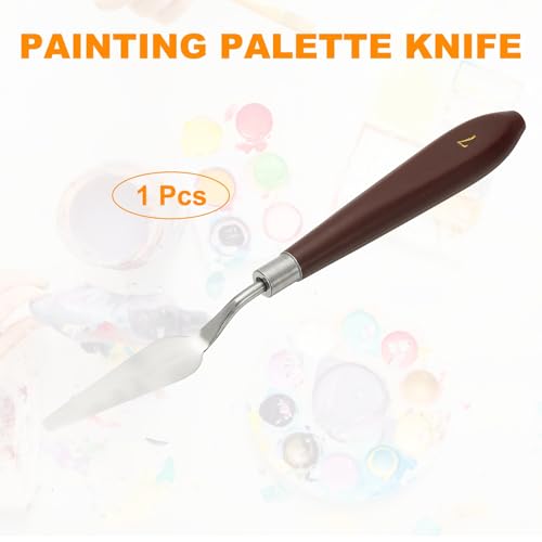 HARFINGTON Palette Knife Painting Tool 2.2" x 0.59" Stainless Steel Art Spatula Pallet Knives Scrapers Tools with Plastic Handle for Acrylic Oil Canvas Mixing Spreading, Red/Silver - size: 2.2" x 0.59"