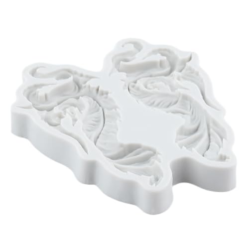 Feather Polymer Clay Molds Baroque Style Feather Silicone Mold | Epoxy Resin Casting DIY Crafts Air Dry Polymer Crafts Supplies Clay Tools - color: Style G