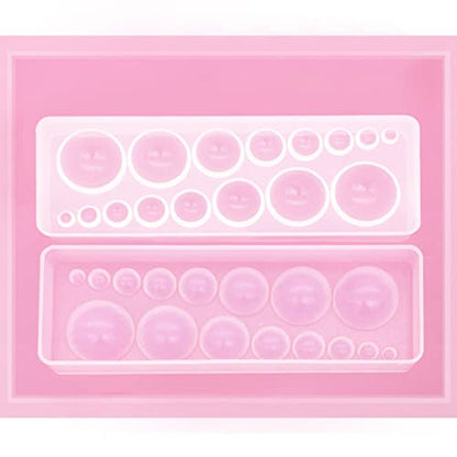 2PCS Cabochon Gem Silicone Mold | Clear Round Silicone Mold for Making Earrings, Jewelry Making, Crafting Projects - color: round-small