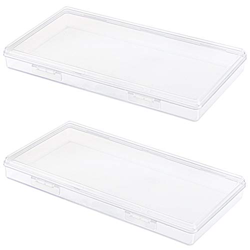 DUOFIRE Small Plastic Box Organizer Box Storage Containers Rectangle 2 Pack - size: Rectangle | 2 Pack