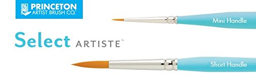 Princeton 10011482 3750TS-10/0 Select Artiste Spot Detailer Angle Paint brush, Synthetic - color: Multicolor, size: Spot Detailer Angle 10/0