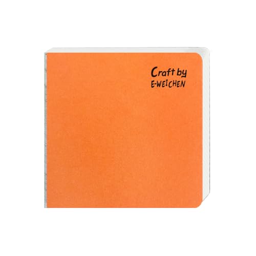 Square 3.9X3.9 300gsm Portable Fine Textures Watercolor Paper Pad Journal 60pgs (30 Sheets) Travel Size for Calligrapher Watercolor Sketch Book Water Color Paper Notebook. Orange - color: 300gsm-FineTexture-Orange