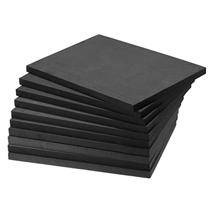 uxcell EVA Foam Sheets Black 9.6 Inch x 9.6 Inch 10mm Thickness for Crafts DIY Pack of 10