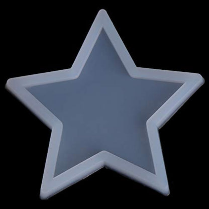 Glossy Five-Pointed Star Ornaments Silicone Epoxy Resin Mold Keychain Pendant Jewelry for Valentines