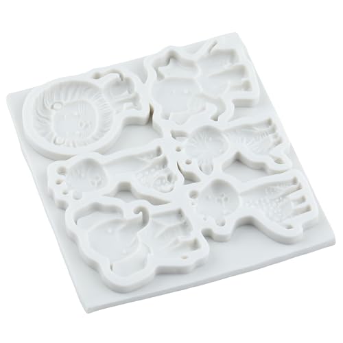 Animal Polymer Clay Mold Lion Elephant Giraffe Silicone Molds - color: Style R