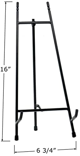 Red Co. 15” Tall Modern Metal Tripod Plate Stand and Art Holder Easel, Black - color: Black, size: Height - 15"