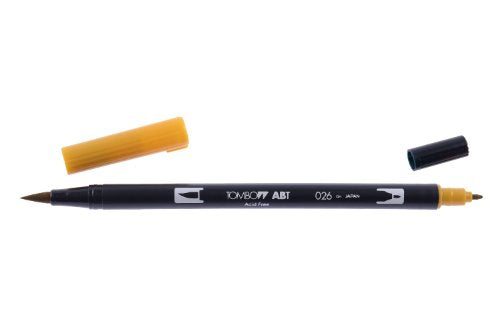 Tombow Dual Brush Pen, ABT, No. 026 (AB-T026) - color: 026 Yellow Gold