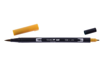 Tombow Dual Brush Pen, ABT, No. 026 (AB-T026) - color: 026 Yellow Gold