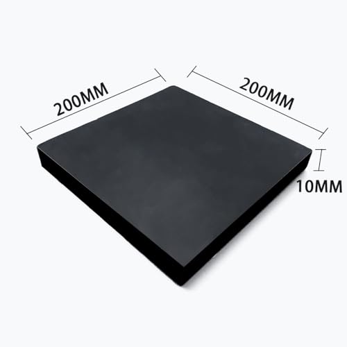 MIKMAYTOO Rubber Bench Block Jeweler's Rubber Bench Block Rubber Stamping Block for Hammering, Shaping, Chasing, Flattening Metals (200 * 200 * 10mm) - color: 200*200*10mm