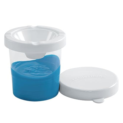 Colorations No-Spill White Lid Tempera Paint Cups for Kids Value Classroom Pack Painting Supply (10 pack), Model:10WPC