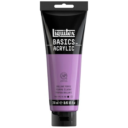 Liquitex BASICS Acrylic Paint, 8.5-oz Tube, Brilliant Purple - color: Brilliant Purple, size: 8.45 Fl Oz (Pack of 1)