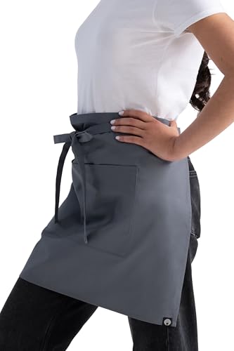 Chef Works Unisex Half Bistro Server Apron - color: Gray
