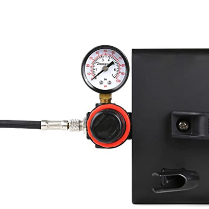 MEEDEN Airbrush Compressor Kit: 1/5 HP Powerful & Quiet with 6 ft Hose | Designed for model painting, crafts, and detailed airbrush projects with powerful, quiet operation and flexible hose reach - color: Single - Black