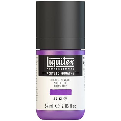 Liquitex Acrylic Gouache, 2-oz (59ml) Bottle, Fluorescent Violet - color: Fluorescent Violet