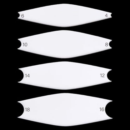 FINGERINSPIRE 4 Pcs Pottery Trimming Textured Art Tools With 4-18 Scale 4 Styles Acrylic Clay Wedging Board Set for Ceramics, Sculpting & Carving White Pottery Foot Shaper & Prep Tools for Clay Crafts
