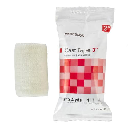 McKesson Cast Tape, White, 3 in, 1 ct | Fiberglass, 4 yds