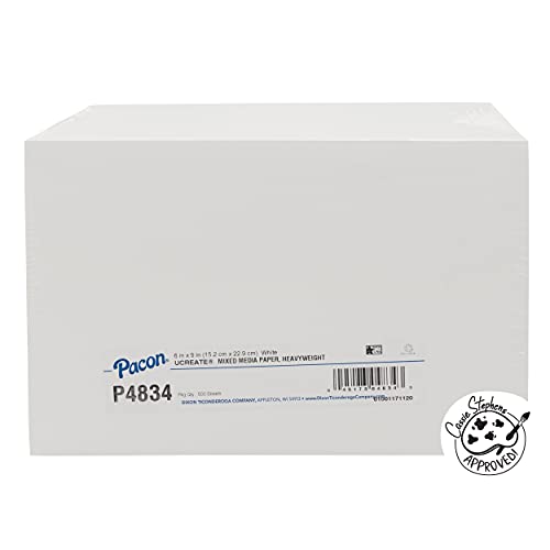 UCreate Mixed Media Art Paper, Wet or Dry Media, White