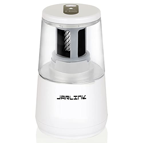 JARLINK Electric Pencil Sharpener, Heavy Duty Helical Blade, Auto Stop - color: White