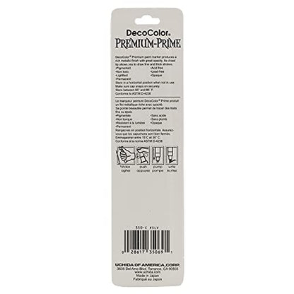 Uchida of America 350-CSLV DecoColor Premium 3 Way Chisel Point Pen, Silver - size: 1 Count (Pack of 1)
