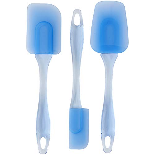Wilton Easy Flex Silicone Spatula Set, Frosting, 3-Piece | Heat-Resistant Silicone Spatulas for Mixing, Folding, Scraping & Frosting, Flexible Head Gets Every Last Drop from Bowls