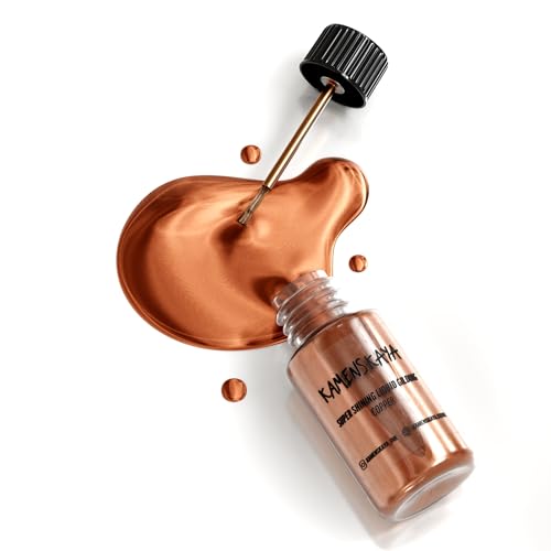 KAMENSKAYA Copper Leaf Paint, Liquid Gilding Paint, 0.68 fl oz | Liquid Leaf Paint with Natural Metallic Pigment, Strong Shine, One-Coat Coverage, Built-In Brush – Made in EU - color: Copper, size: 0.68 Fl Oz (Pack of 1)