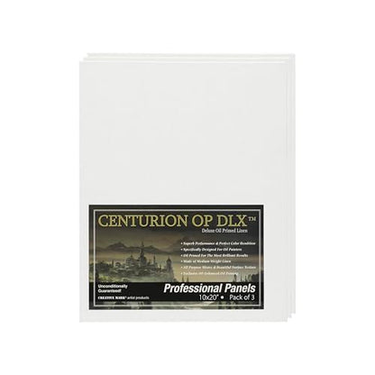 Centurion Deluxe Professional Oil Primed Linen Canvas Panels - 10"x20" - 3 Pack of Linen Canvases for Painting, Artwork and More - size: 10"x20"