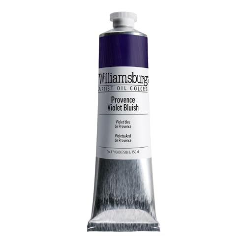 Williamsburg Artist Oil Colors, Provence Violet Bluish, 150 ml Tube | Artist grade oil paint delivering rich texture, high pigment load, and distinctive handmade character. - color: Provence Violet Bluish, size: 5.07 Fl Oz (Pack of 1)