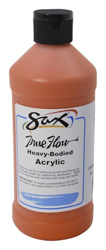 Sax Heavy Body Acrylic Paint for School and Arts and Crafts Use, Chrome Orange, 1 Pint