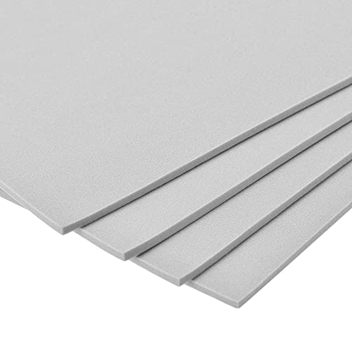 uxcell Grey EVA Foam Sheets 10 x 10 Inch 3mm Thickness for Crafts DIY Projects, 4 Pcs - color: Grey