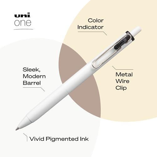 uniball™ one Retractable Gel Pens, Medium Point (0.7mm), Black Ink, 5 Pack - color: Black, size: 5 Count (Pack of 1), style: Medium