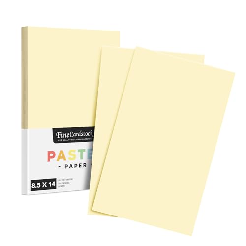 Ivory Pastel Colored Paper - Perfect for Documents, Invitations, Posters, Flyers, Menus, Arts and Crafts | 8.5" x 14" (Legal Size) | Regular 20lb Bond (75gsm) Paper - Smooth Finish | 50 Sheets - color: Ivory