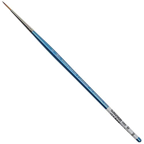 Winsor & Newton Cotman Watercolor Brush, Series 222, Synthetic, SH #0 | Synthetic, Short Handle, Nickel Plated Brass Ferrule, Easy Cleaning, Blend of Thick & Thin Fibers - size: SH #0, style: Series 222 Designer Round